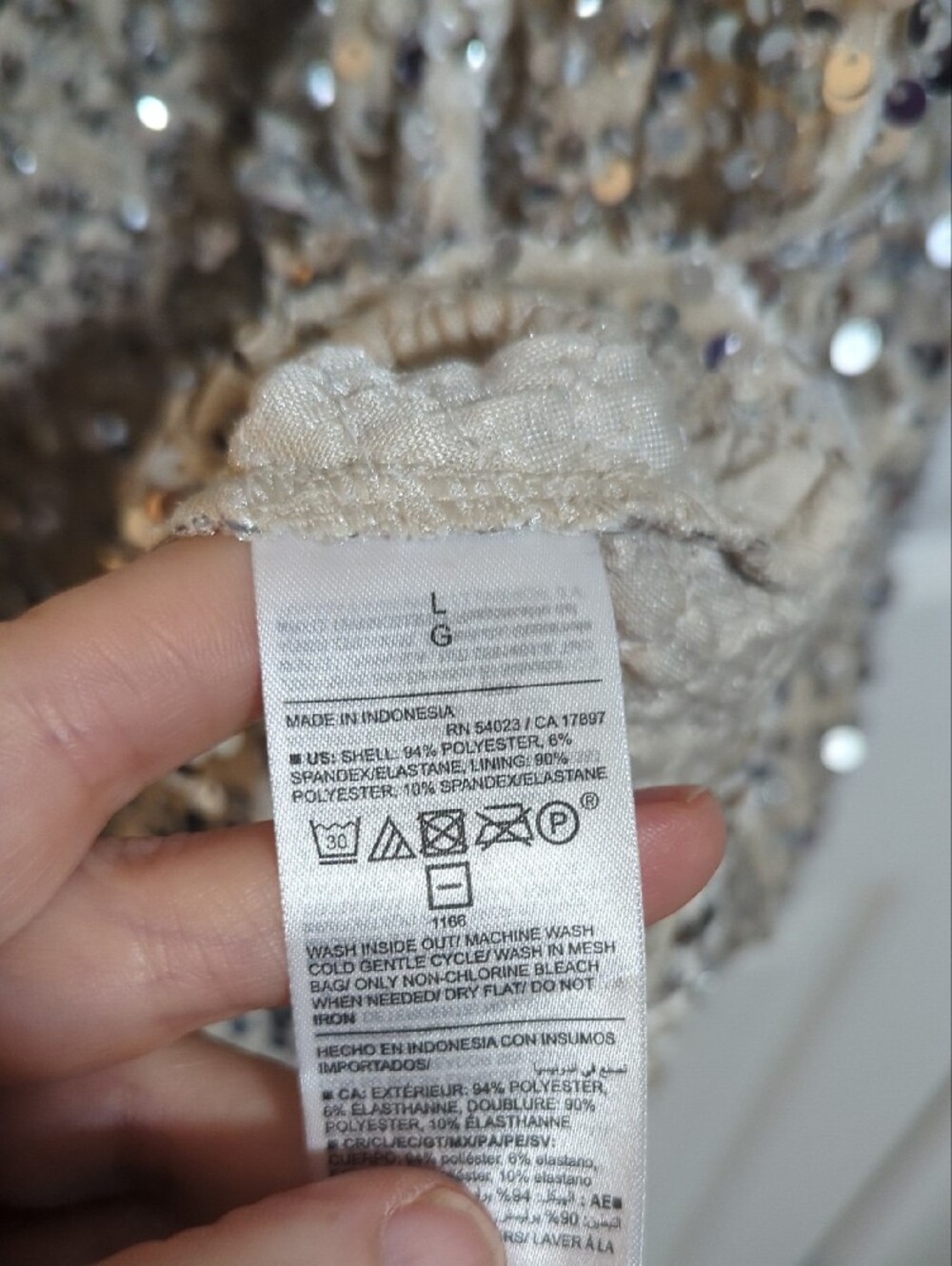 NWT Sequin Skirt - Champagne Sparkle - Picture 3 of 5